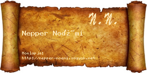Nepper Noémi névjegykártya